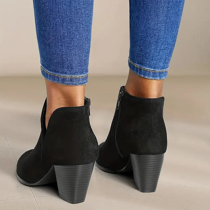 Veronika | Damenstiefel mit dickem Absatz