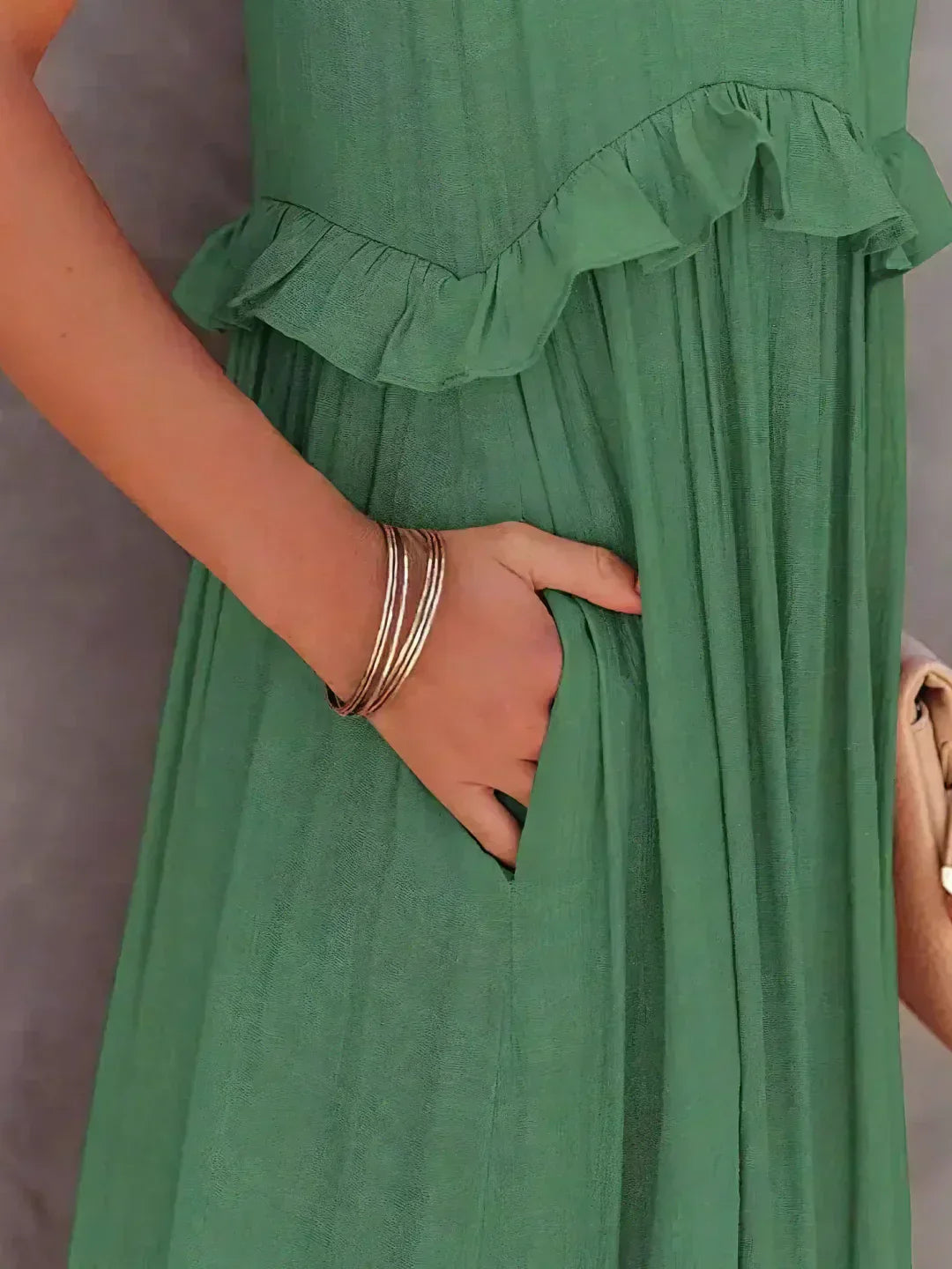 Valery | Halter Ruffle Maxi Kleid