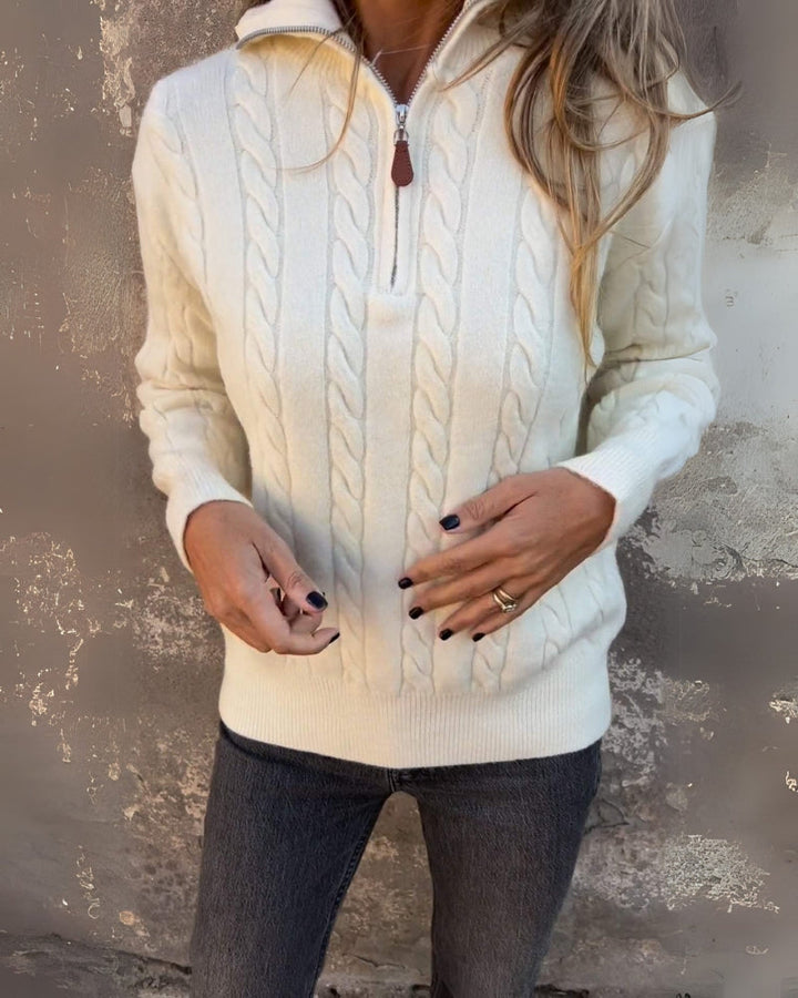 Ilaria | Premium Freizeit-Half-Zip-Pullover