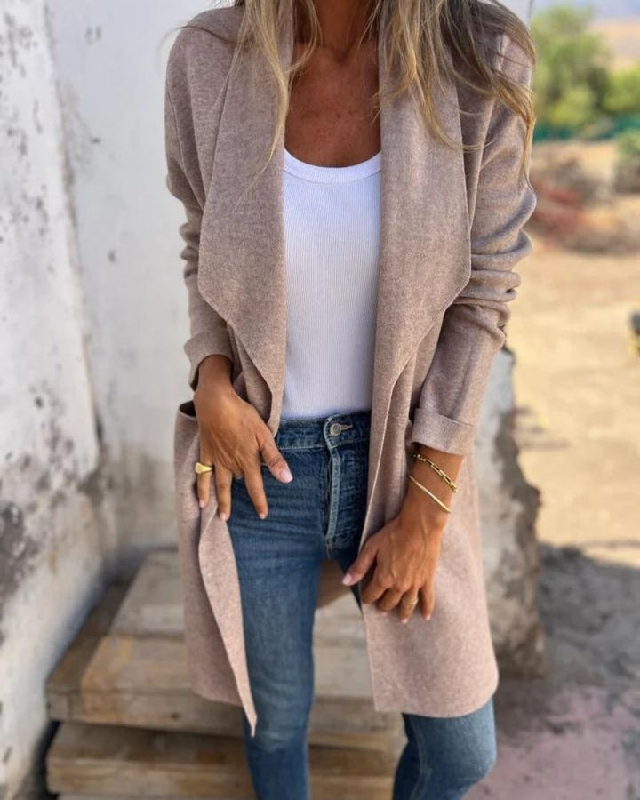 Tenna | Lässige Revers-Cardigan-Jacke