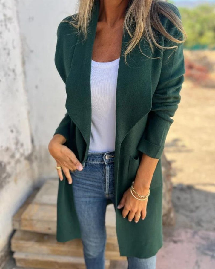 Tenna | Lässige Revers-Cardigan-Jacke