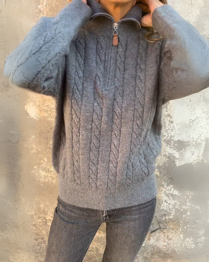 Ilaria | Premium Freizeit-Half-Zip-Pullover