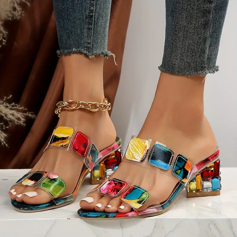 Galilea | Bunte Sandalen mit doppelten Riemen
