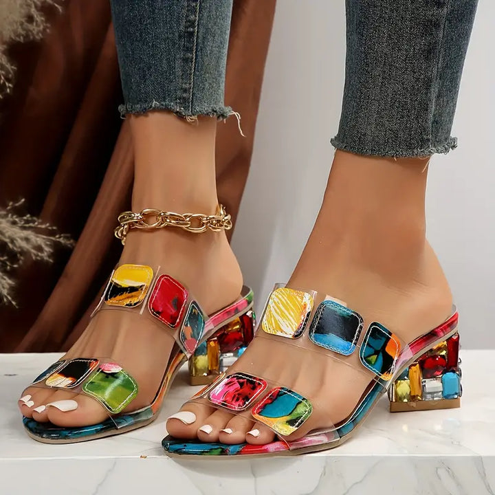 Galilea | Bunte Sandalen mit doppelten Riemen