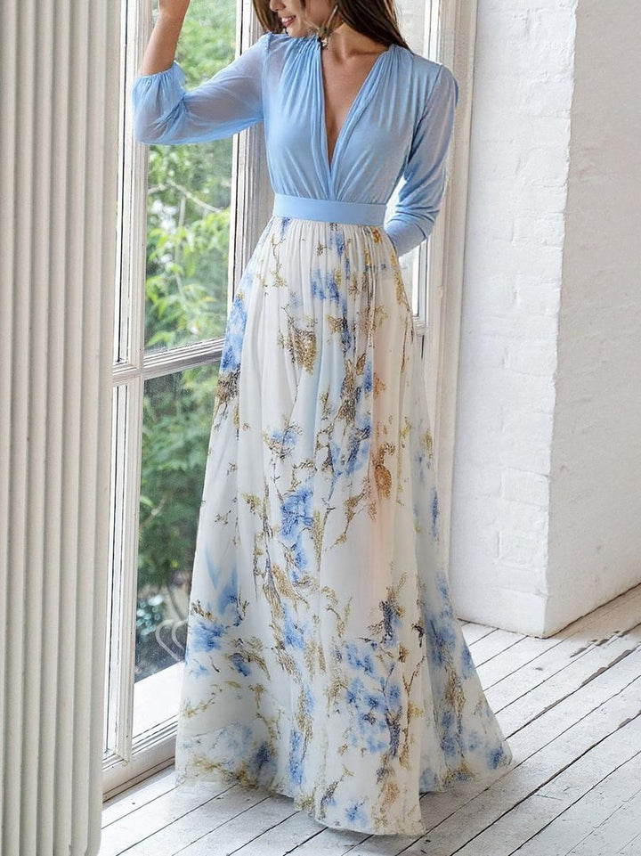 Darcey |Langes Kleid mit Floralprint