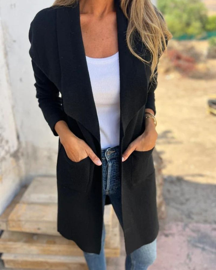 Tenna | Lässige Revers-Cardigan-Jacke