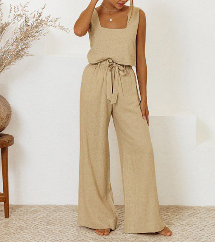 Penny | Set aus minimalistischem Oberteil und weit geschnittener Hose