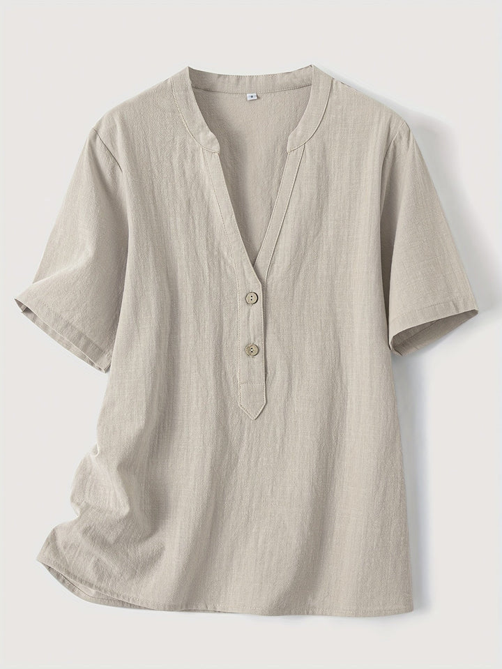 Yera | Elegante V-Ausschnitt Bluse