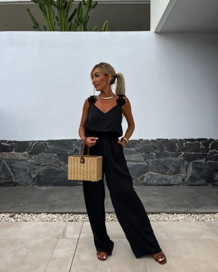 Blythe | Boho-Jumpsuit mit Blumenmuster