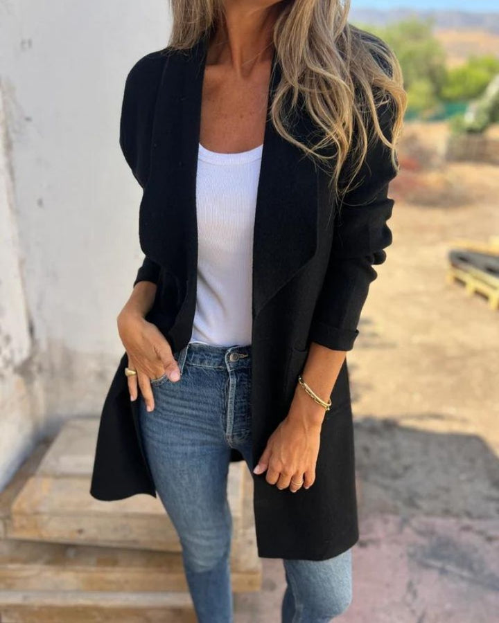 Tenna | Lässige Revers-Cardigan-Jacke