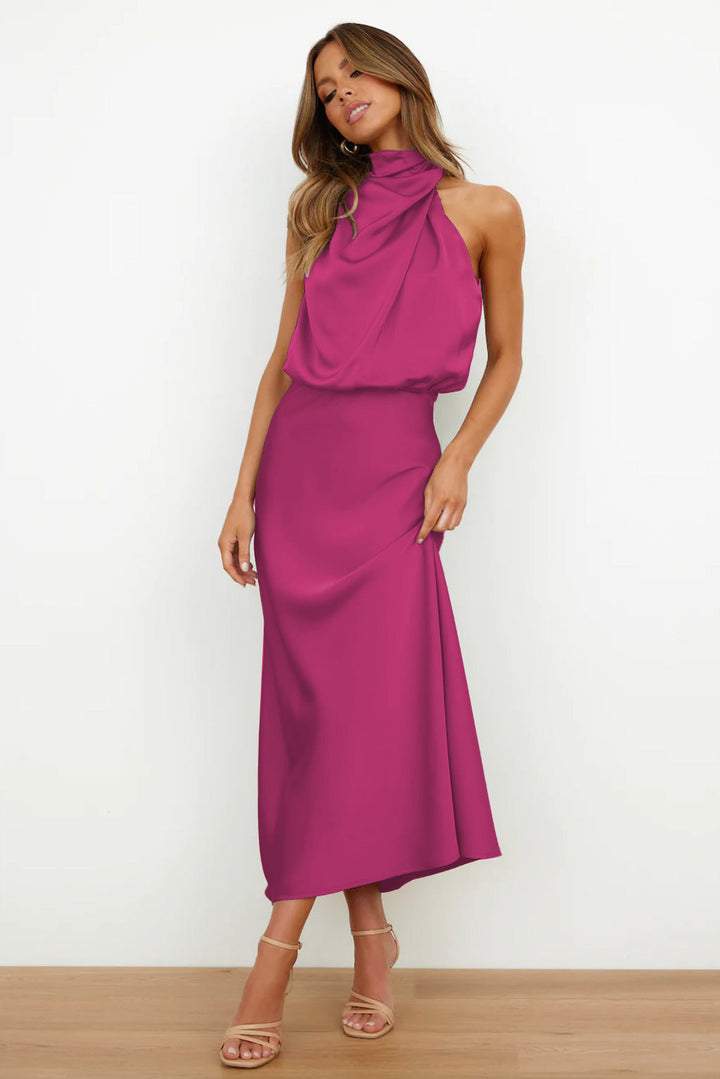 Adelaide | Lang geschnittenes Kleid mit Neckholder