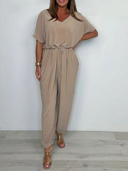 Darby | V-Ausschnitt Bindeträger Jumpsuit