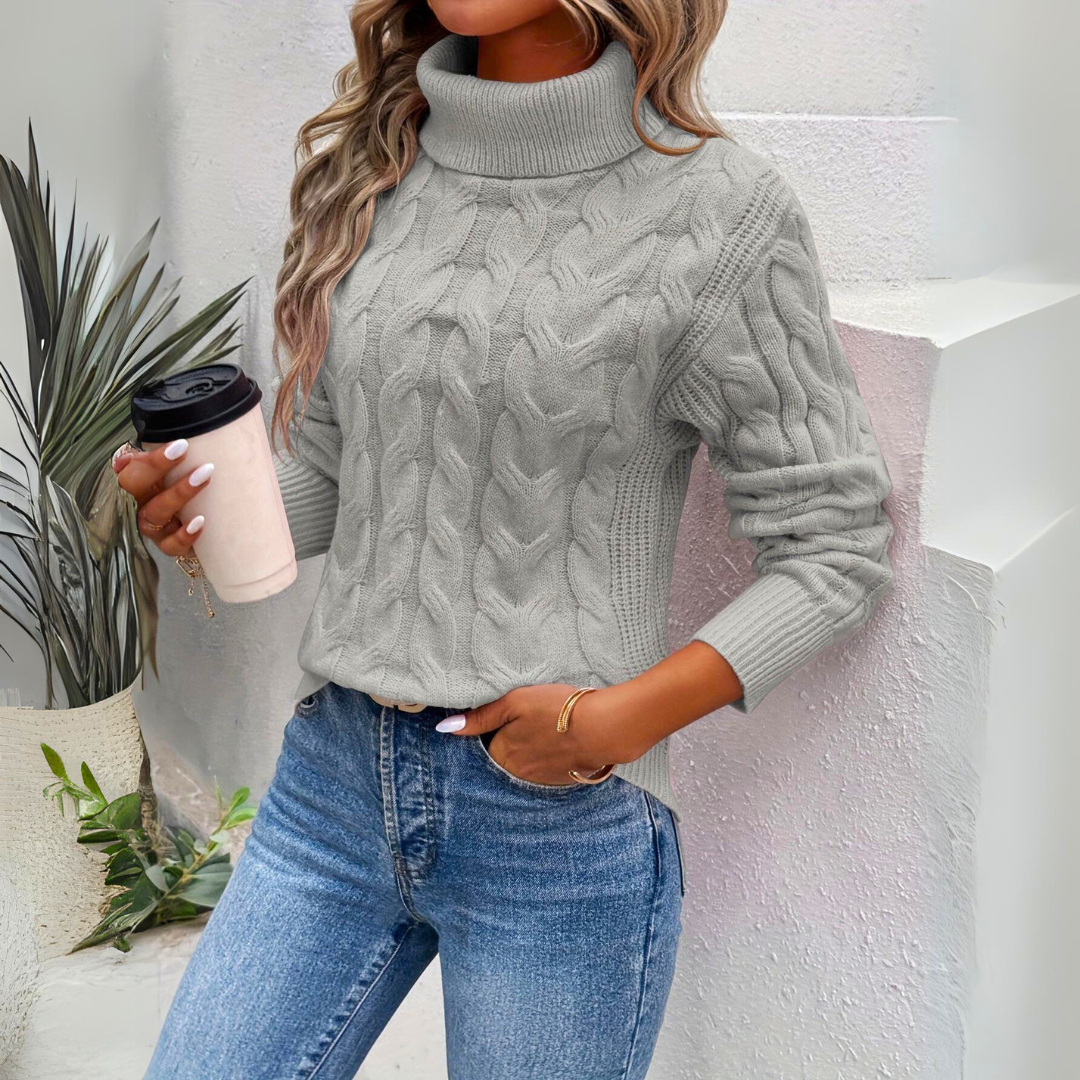 Charlisse | Warmer Gestrickter Damen Rollkragenpullover