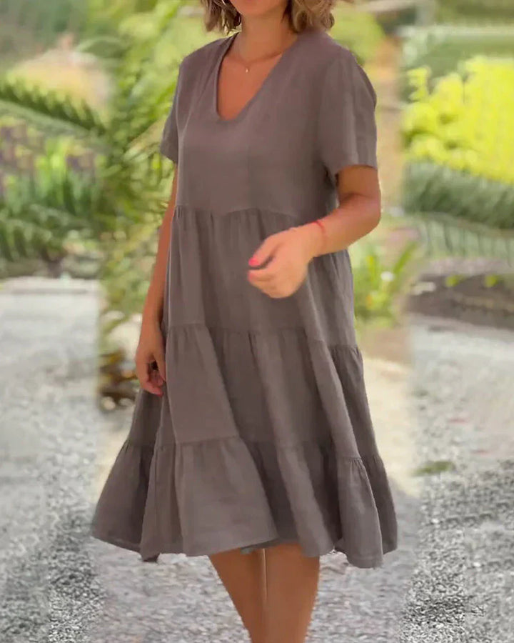 Esther | Lässiges Sommer V-Ausschnitt Kleid