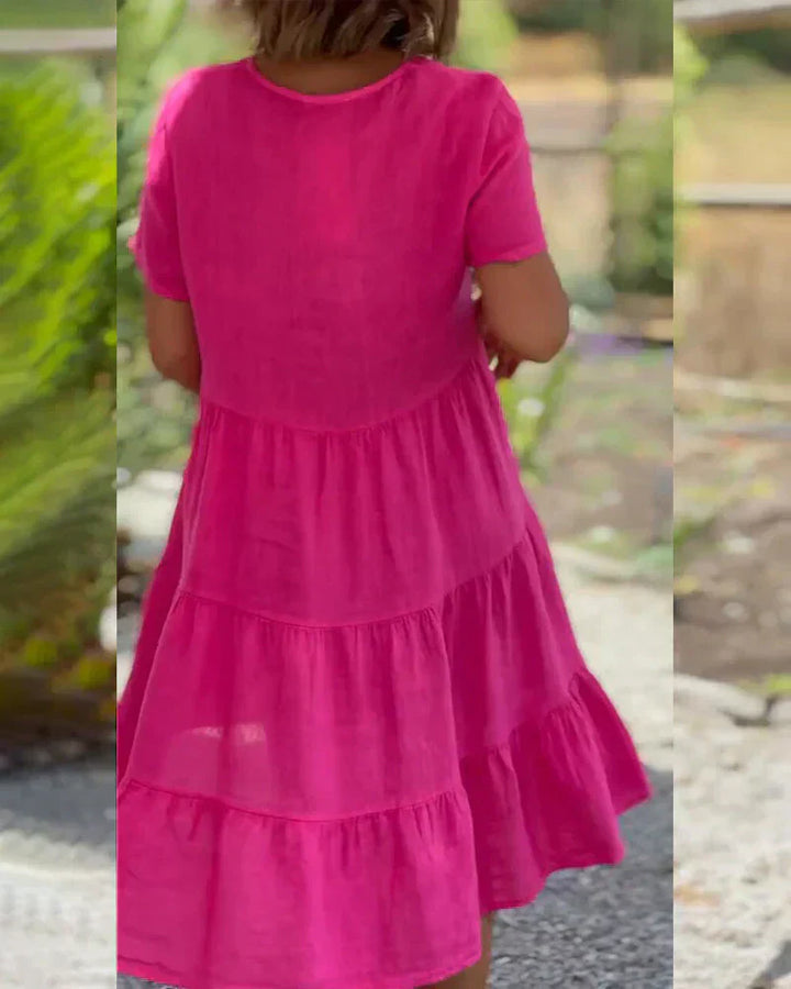 Esther | Lässiges Sommer V-Ausschnitt Kleid
