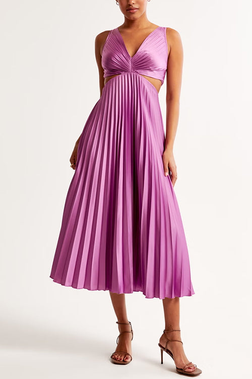 Escher | Elegantes Plissiertes Maxikleid