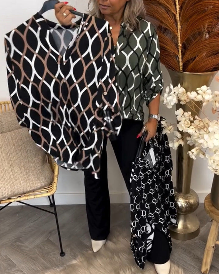 Romana | Bluse mit grafischem Print