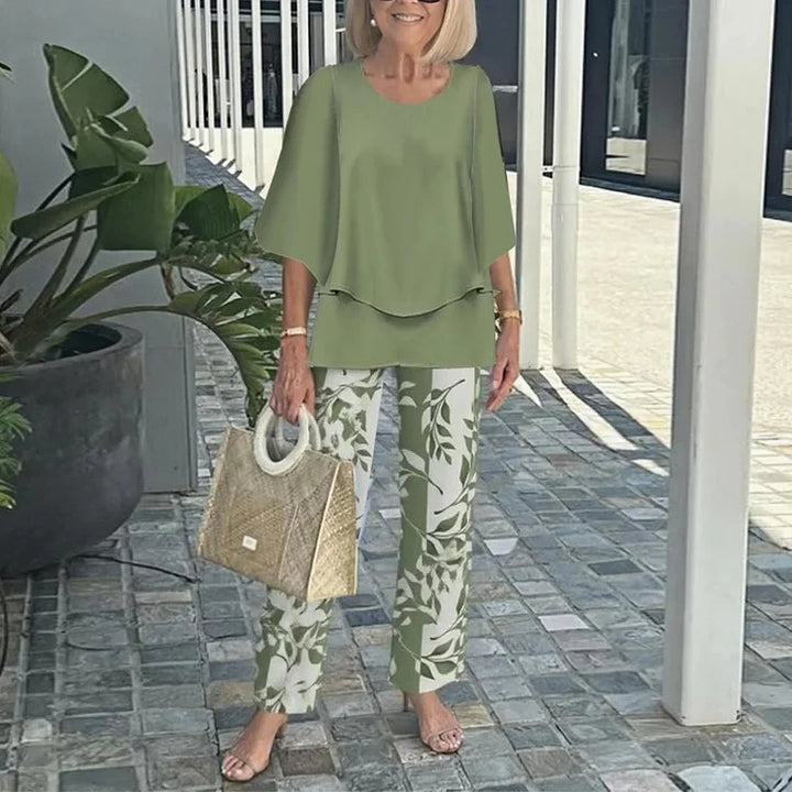 Imani | Trendiges zweiteiliges Set aus Oberteil und Hose