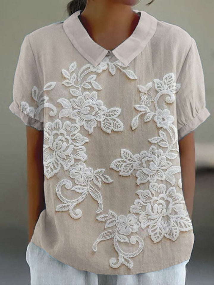Brielle | Vintage Bedrucktes Hemd