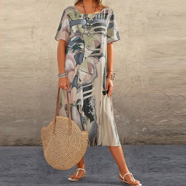 Arian | Bequemes Bedrucktes Kleid