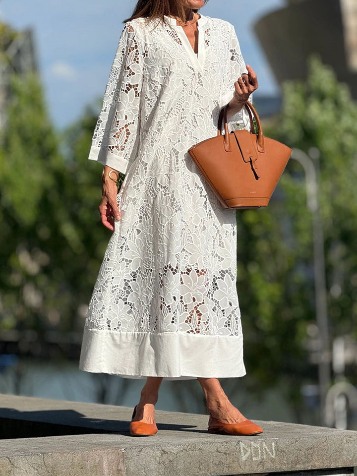 Binna | Modernes Fließendes Raffiniertes Spitzenkleid
