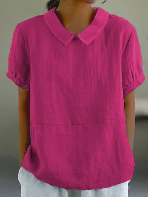 Reina | Bluse mit Kragen und lockerer Passform