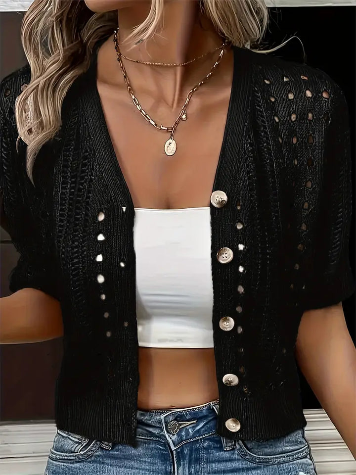 Preya | Trendy Kurzarm-Cardigan