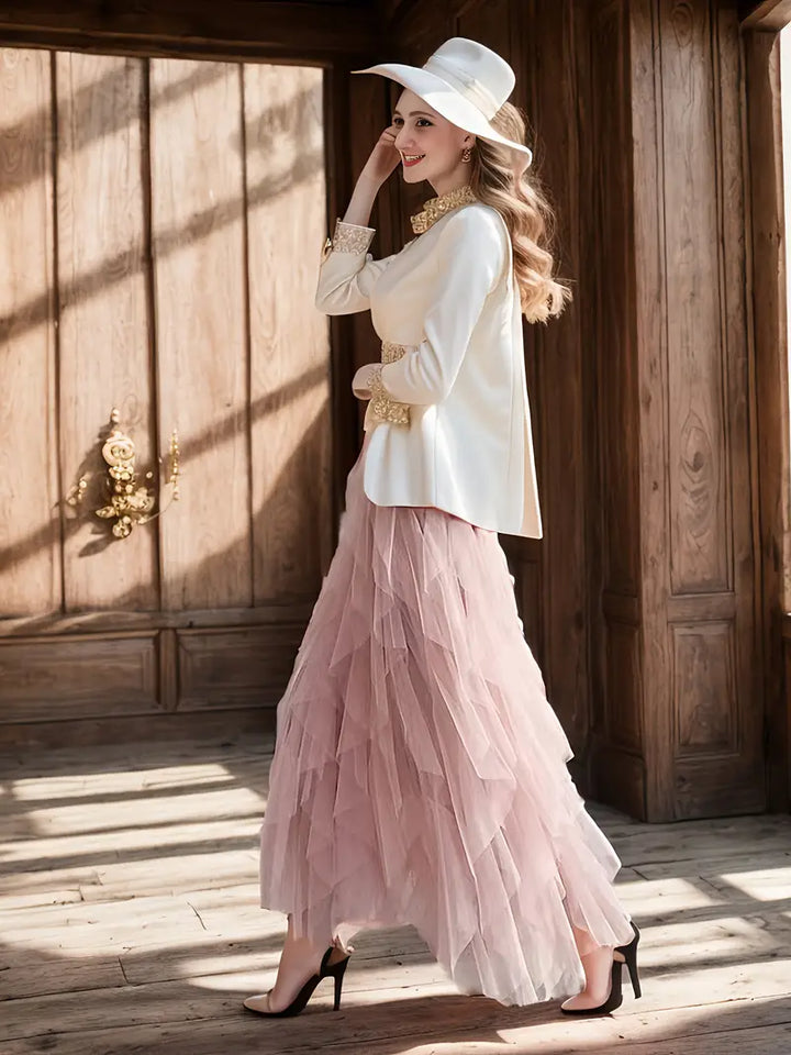Cecilia | Stilvoller Mesh-Layered Tutu-Rock
