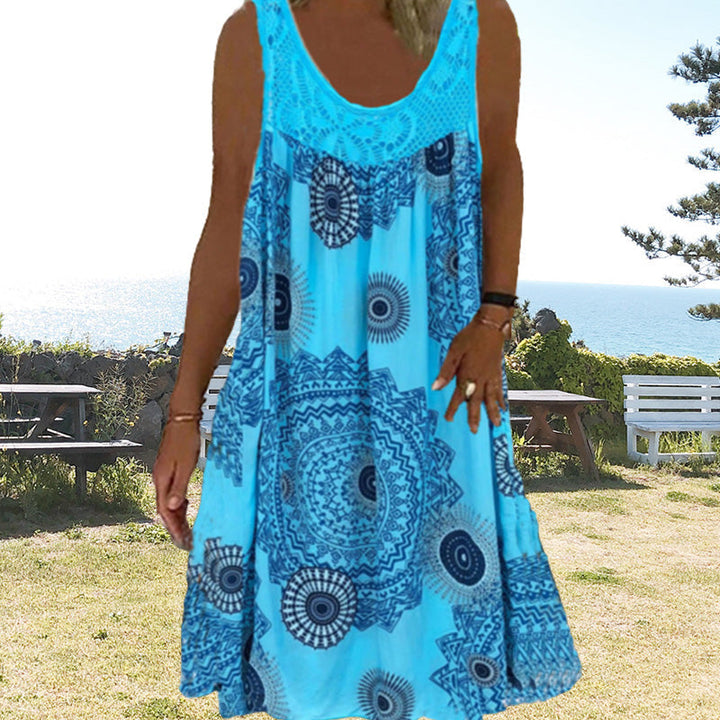 Padie | Lässiges sommerliches ärmelloses Kleid