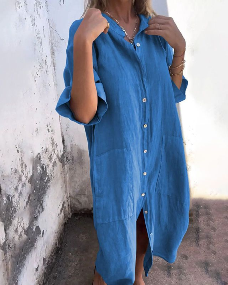 Mayne | Baumwoll-Leinen Hemdkleid
