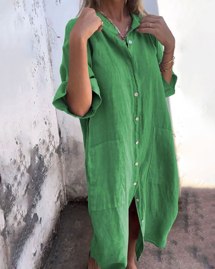Mayne | Baumwoll-Leinen Hemdkleid