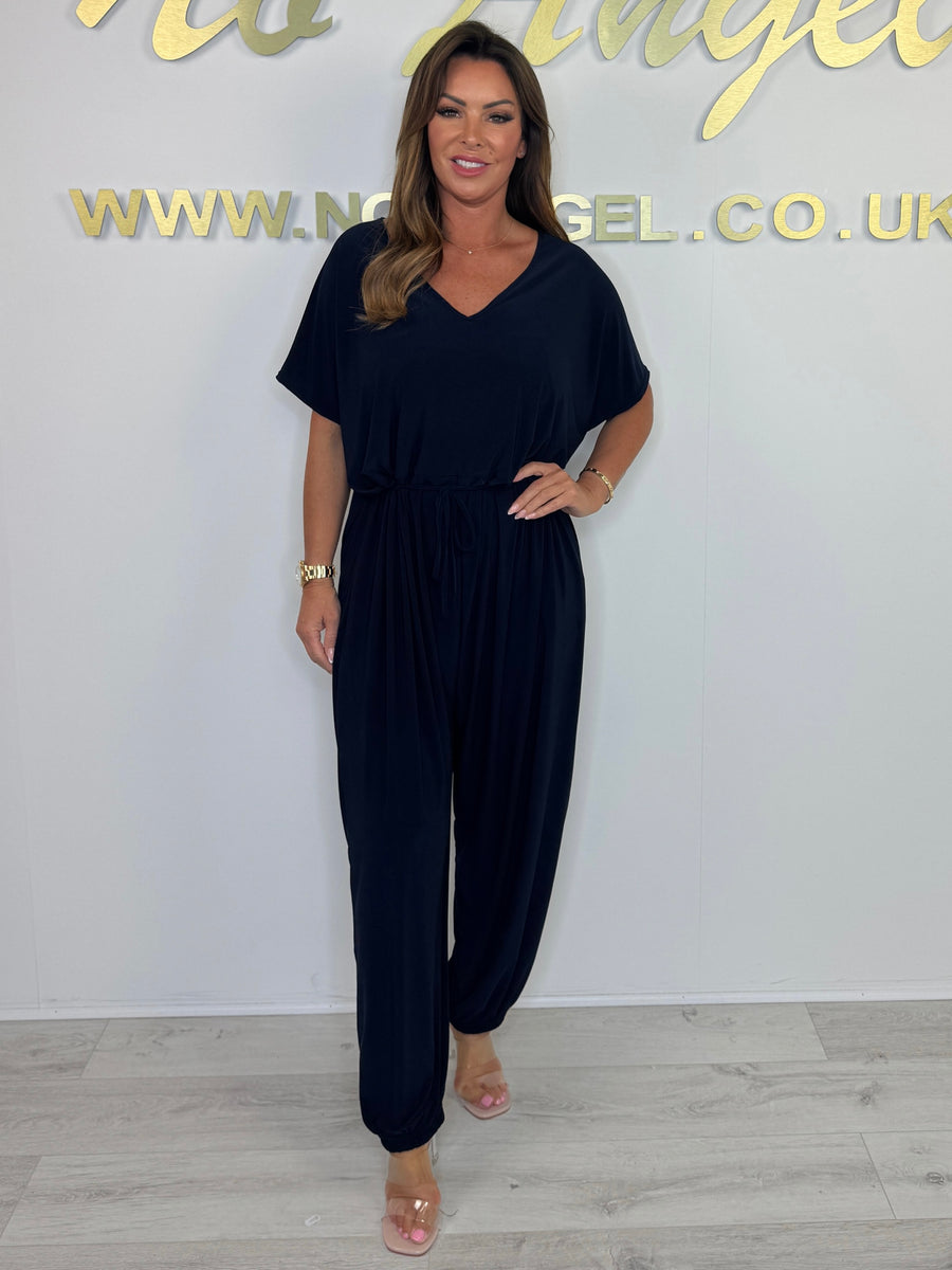 Darby | V-Ausschnitt Bindeträger Jumpsuit
