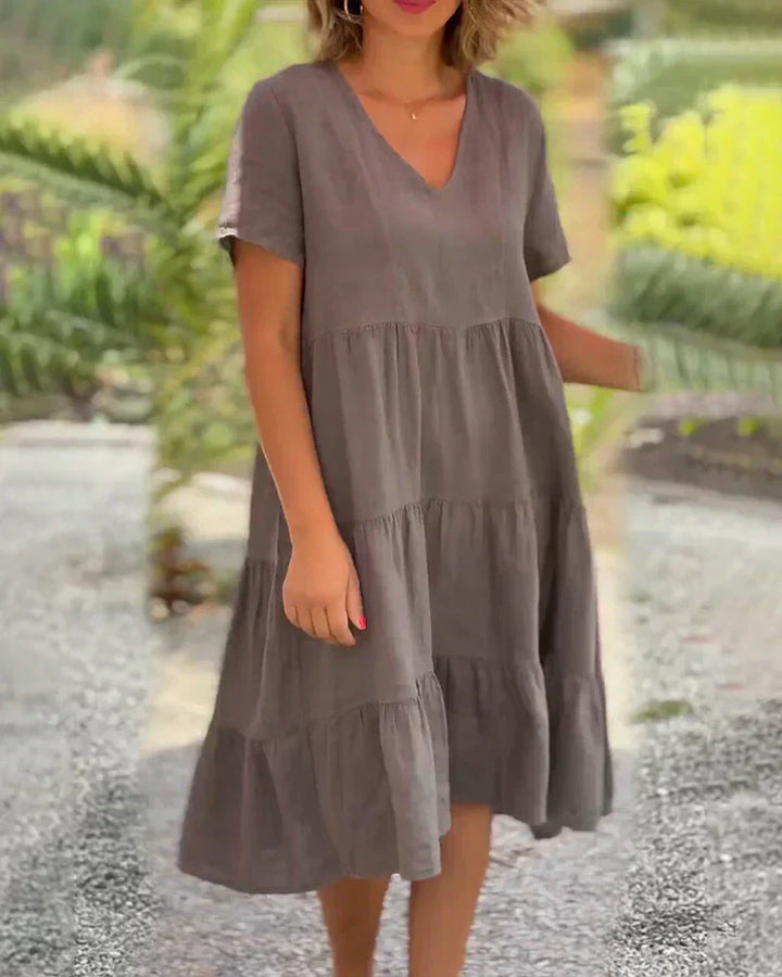Esther | Lässiges Sommer V-Ausschnitt Kleid