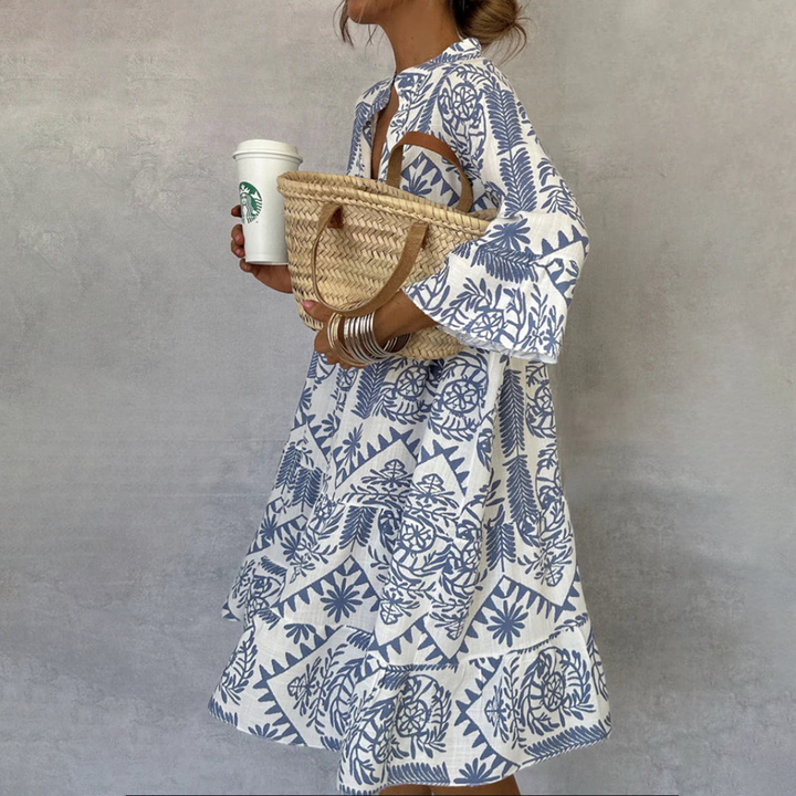 Zaniyah | Trendiges Minikleid mit V-Ausschnitt