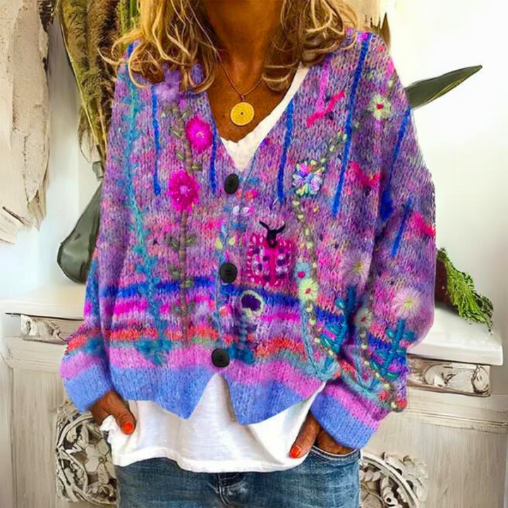 Carolin - Weicher Und Bunter Strickpullover