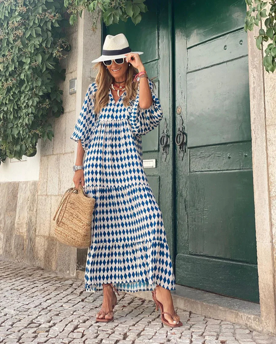 Belleann | Boho Maxi Baumwollkleid