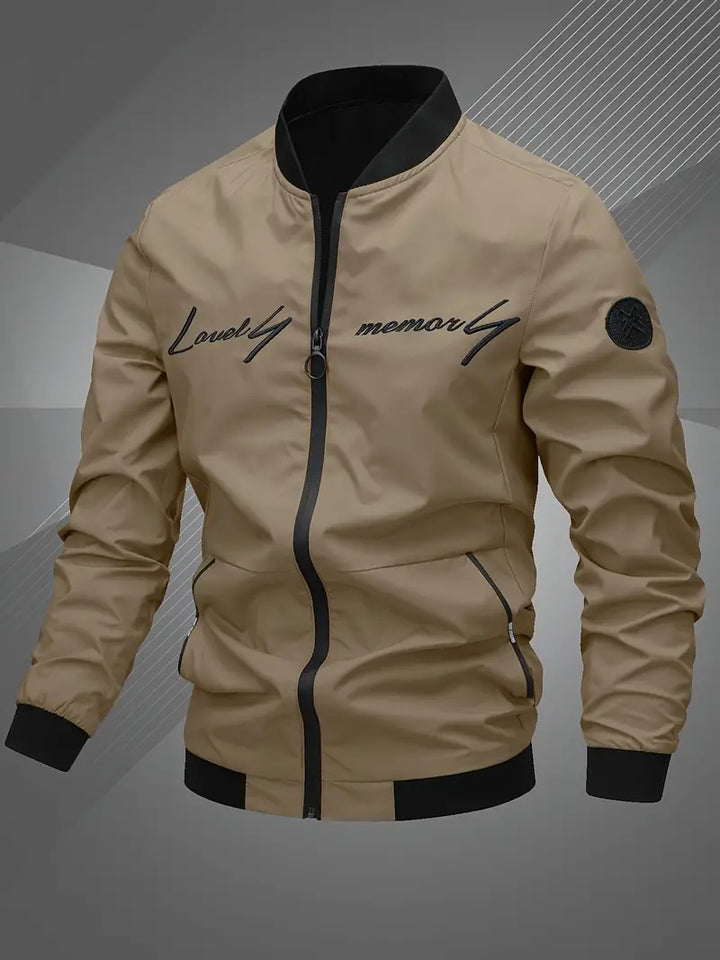 Hermann | Lässige Bomberjacke Mit Gesticktem Buchstaben Für Männer