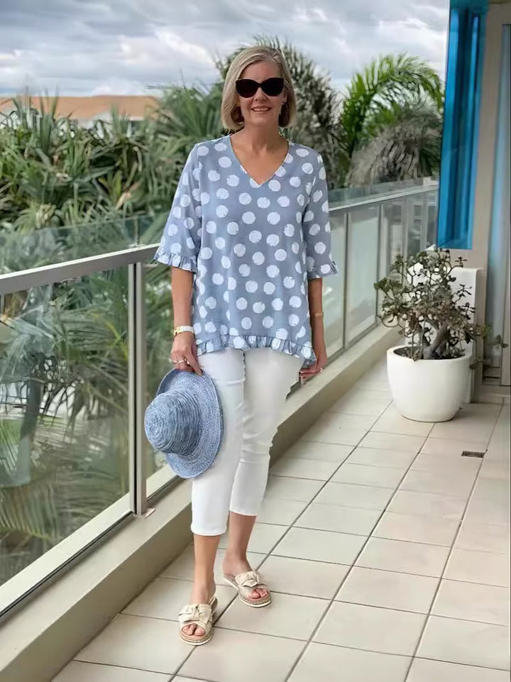 Chissy | Stylische V-Ausschnitt Bluse