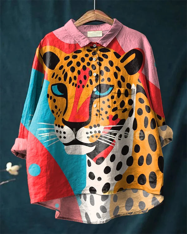 Mackenzie | Leopard-Kunst-Shirt