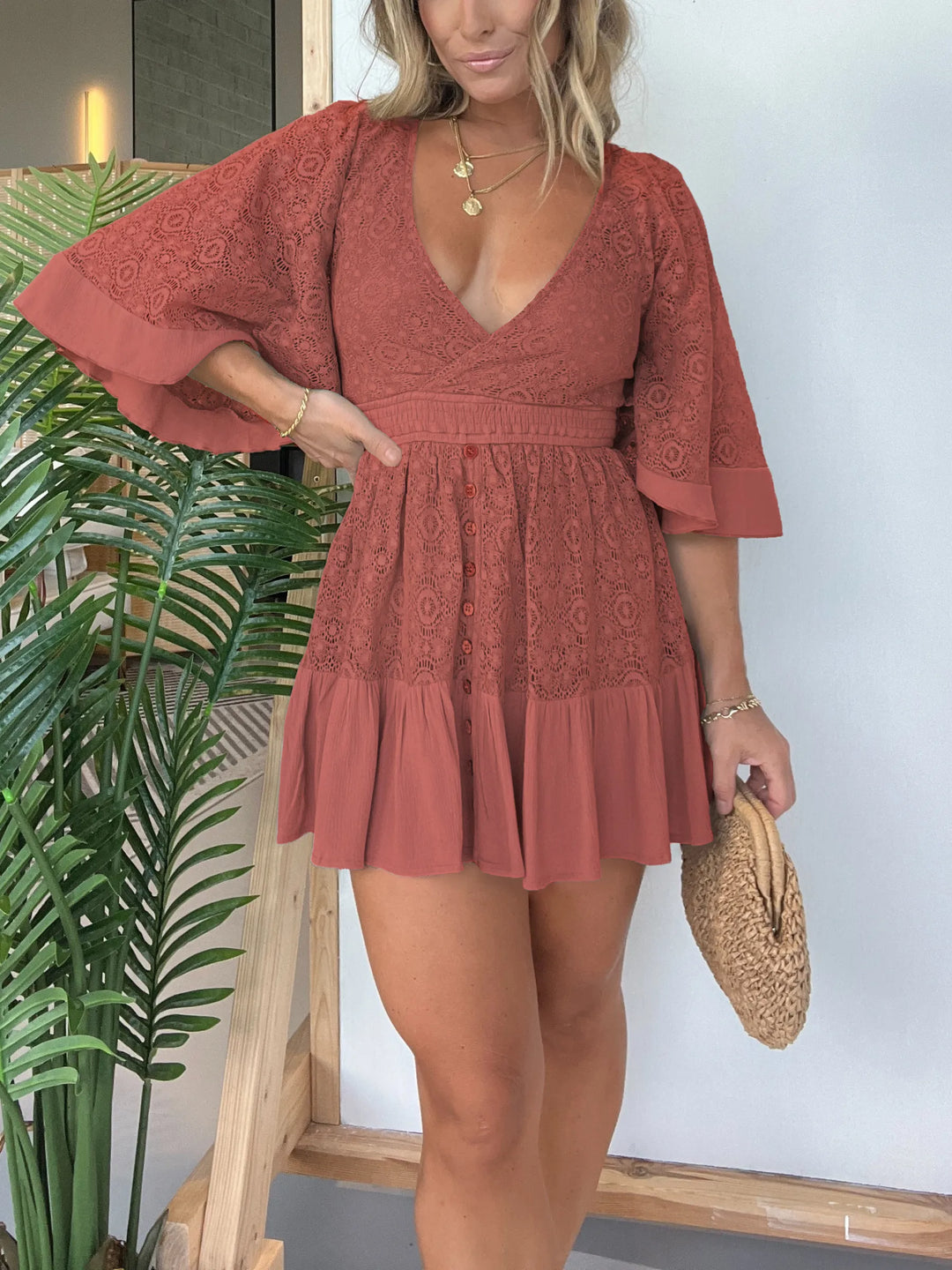 Lorie | Spitzen-Crochet-Overall-Kleid
