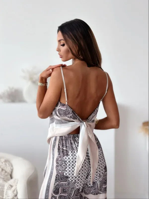 Lotte | Stylisches zweiteiliges Set mit Bindebändern