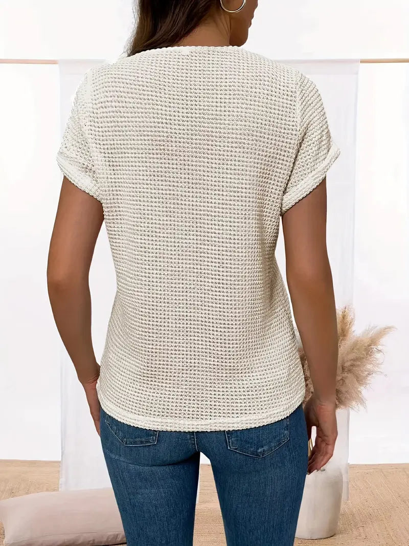 Hallie | Schickes Shirt mit Rundhalsausschnitt aus Spitze