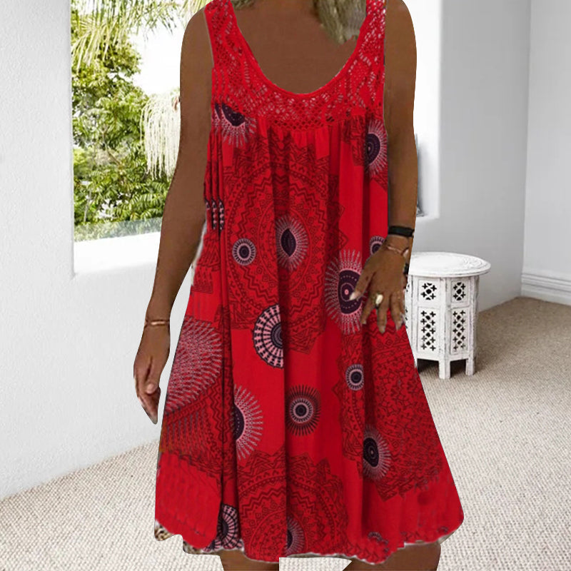 Padie | Lässiges sommerliches ärmelloses Kleid
