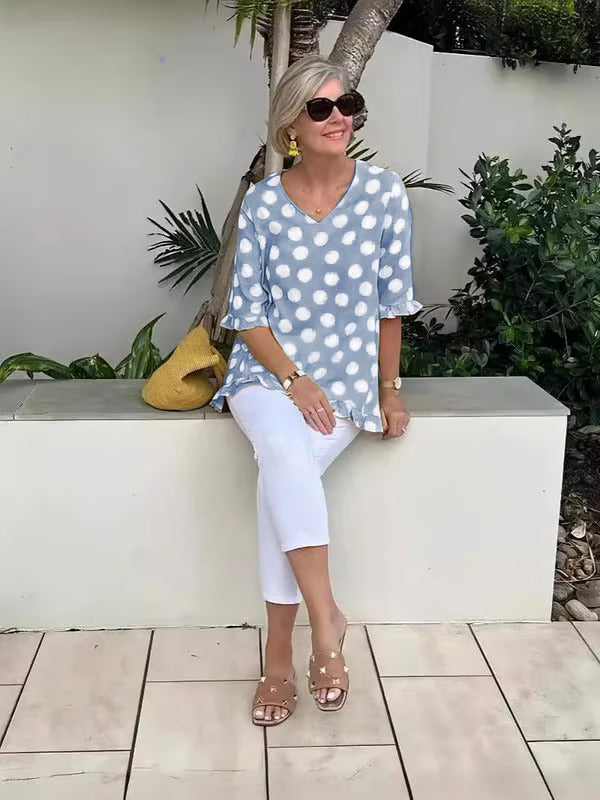 Chissy | Stylische V-Ausschnitt Bluse