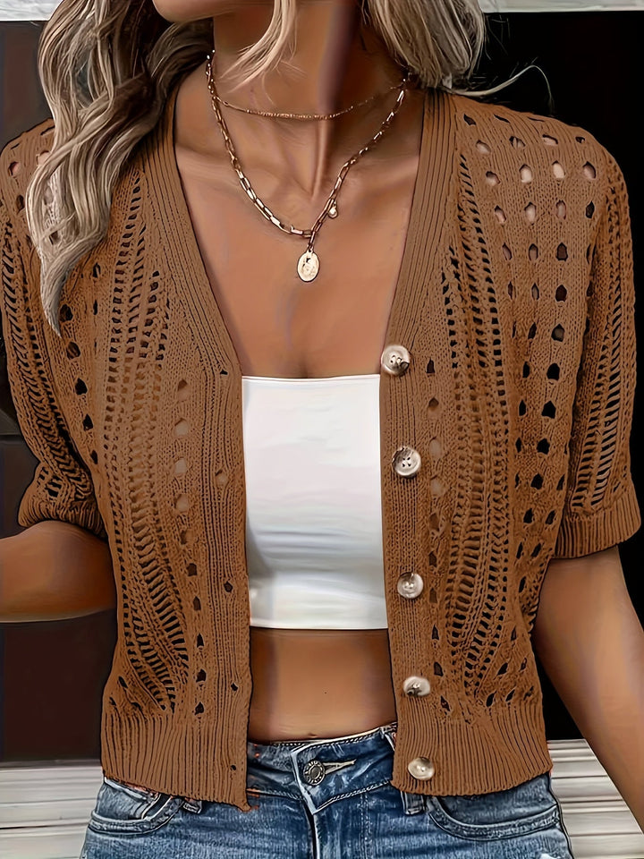 Preya | Trendy Kurzarm-Cardigan