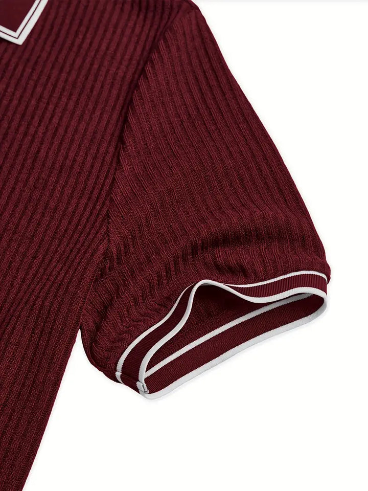 Stephen | Herren-Polohemd mit Rippstrick