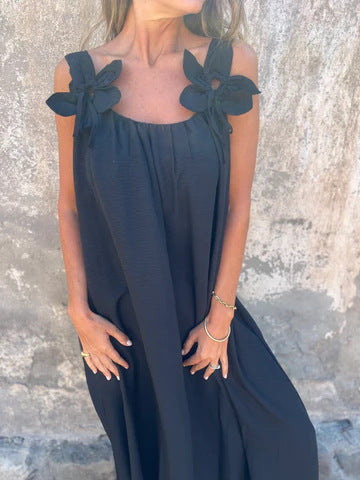 Rowyn | Blumenkleid mit U-förmigem Ausschnitt