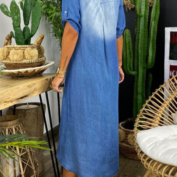 Lena | Sommer V-Ausschnitt Halb Kleid