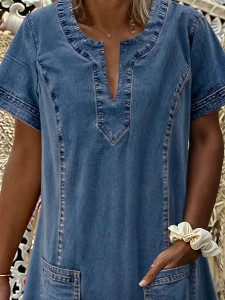 Sazhna | Weiches Denim-Kleid