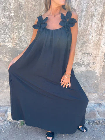 Rowyn | Blumenkleid mit U-förmigem Ausschnitt